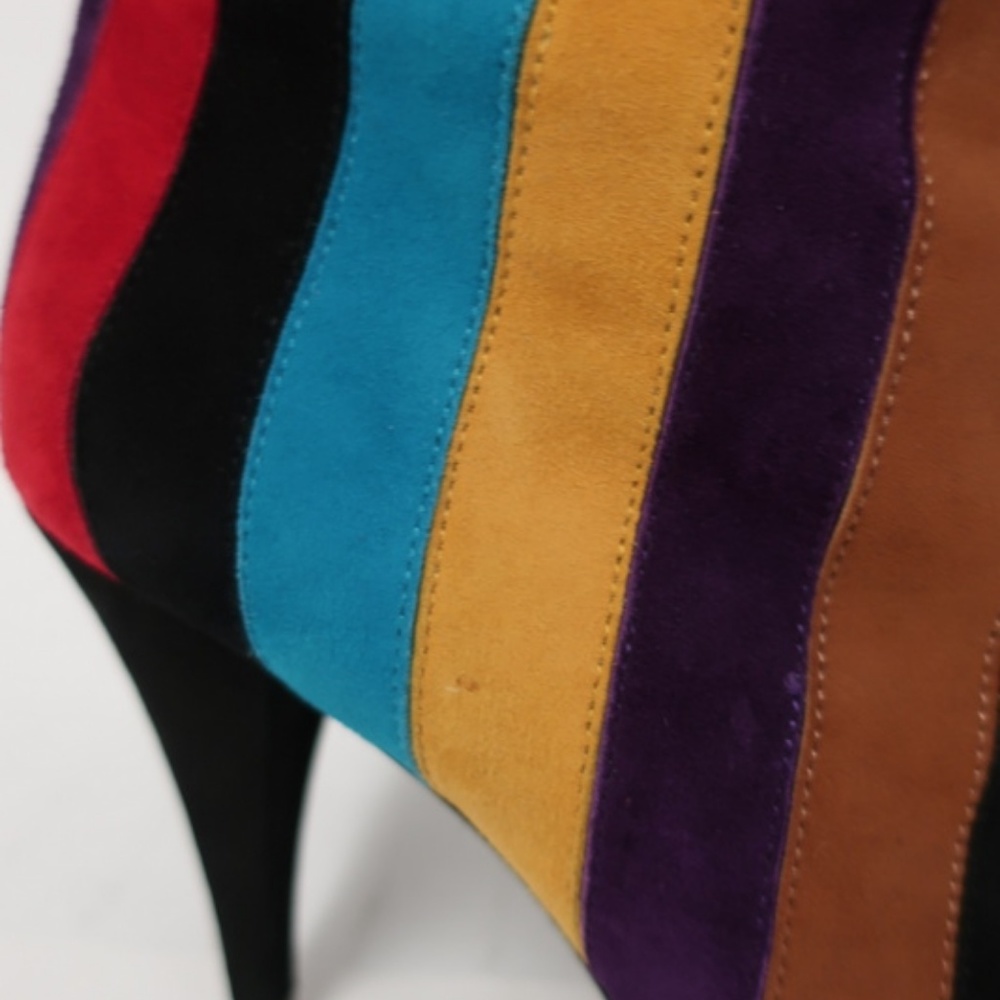 Alice + Olivia Calix Striped Suede Boot - Picture 4 of 8